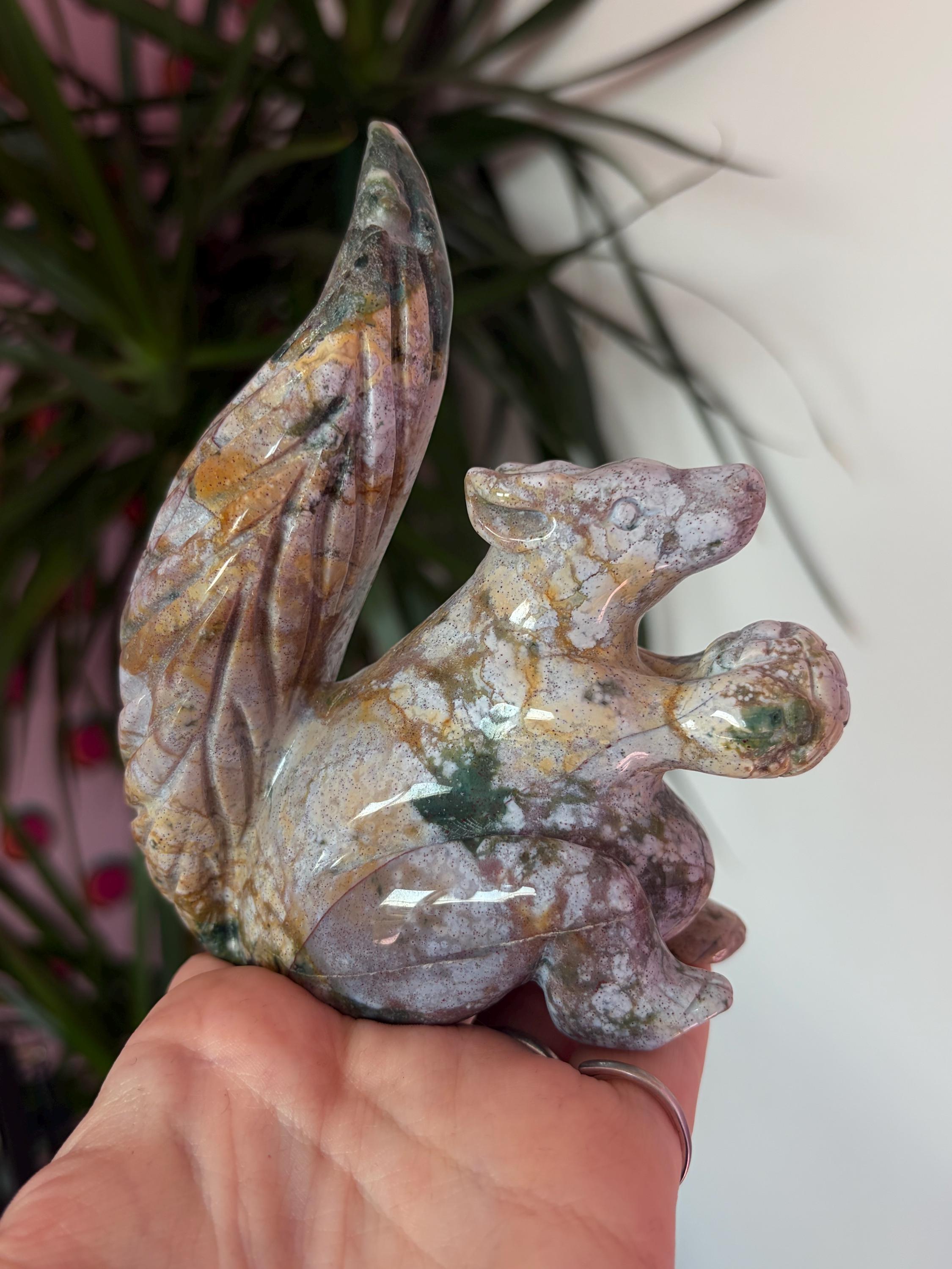 Sea Jasper Squirrel with Acorn