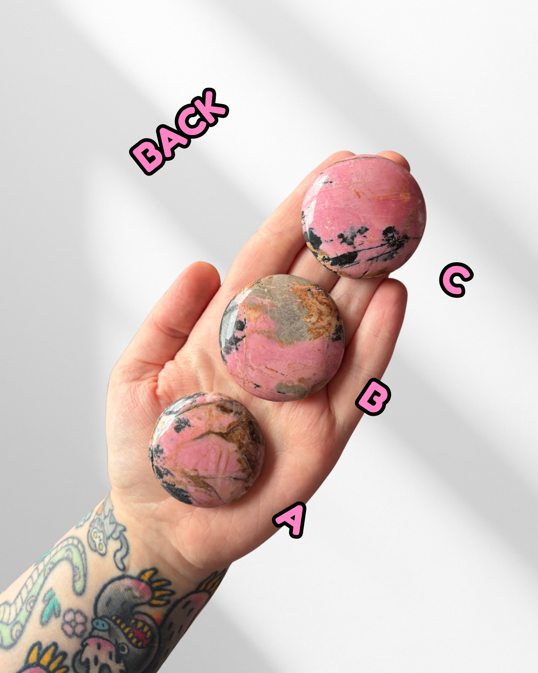 Rhodonite Palmstones