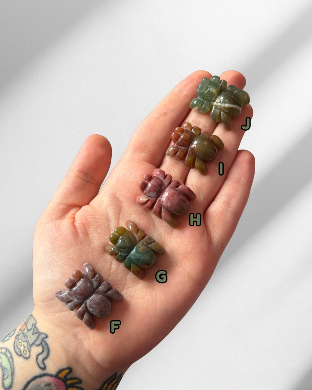 Mini Sea Jasper Spiders