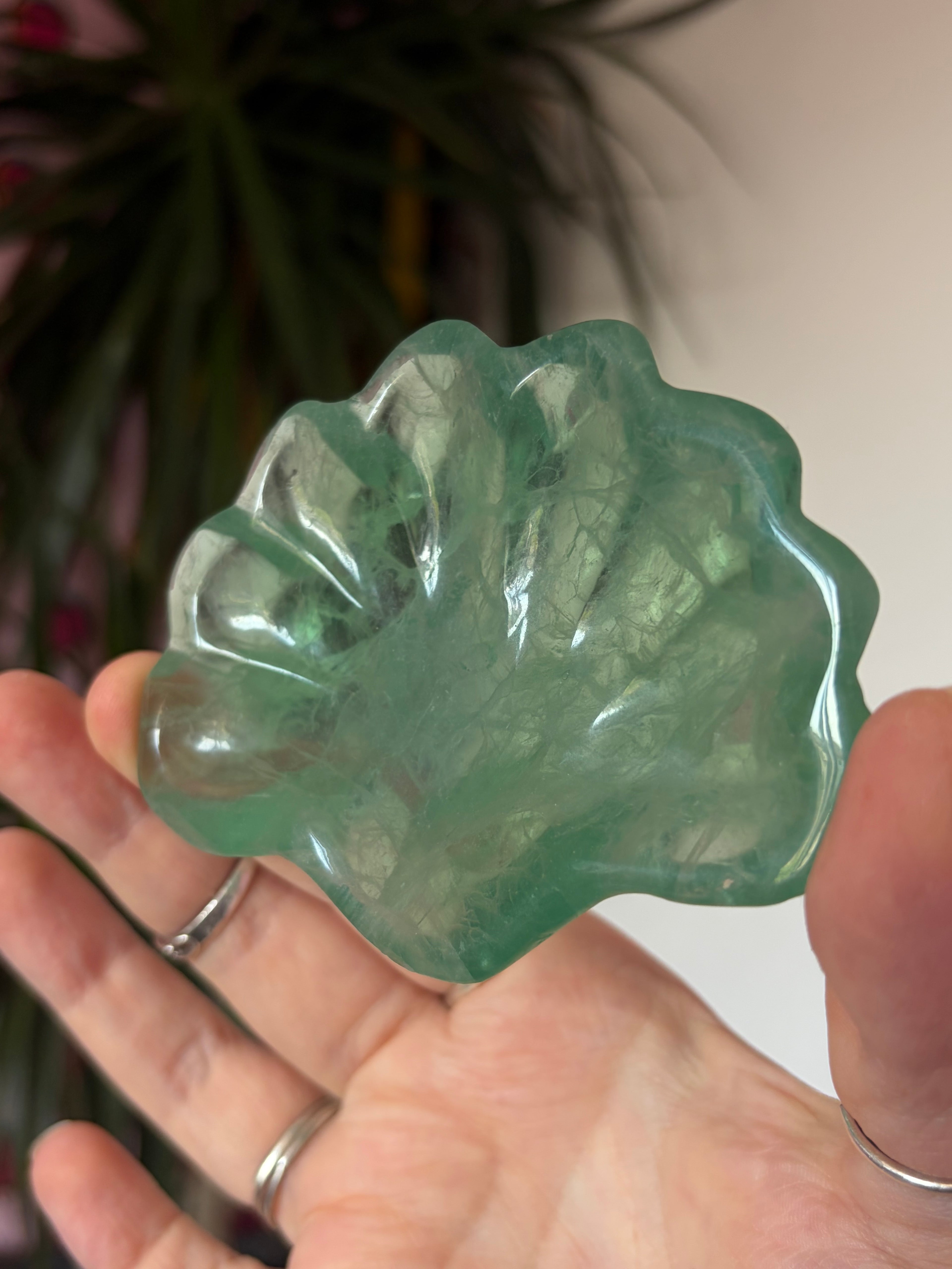 Fluorite Sea Shell Bowl/Trinket Dish
