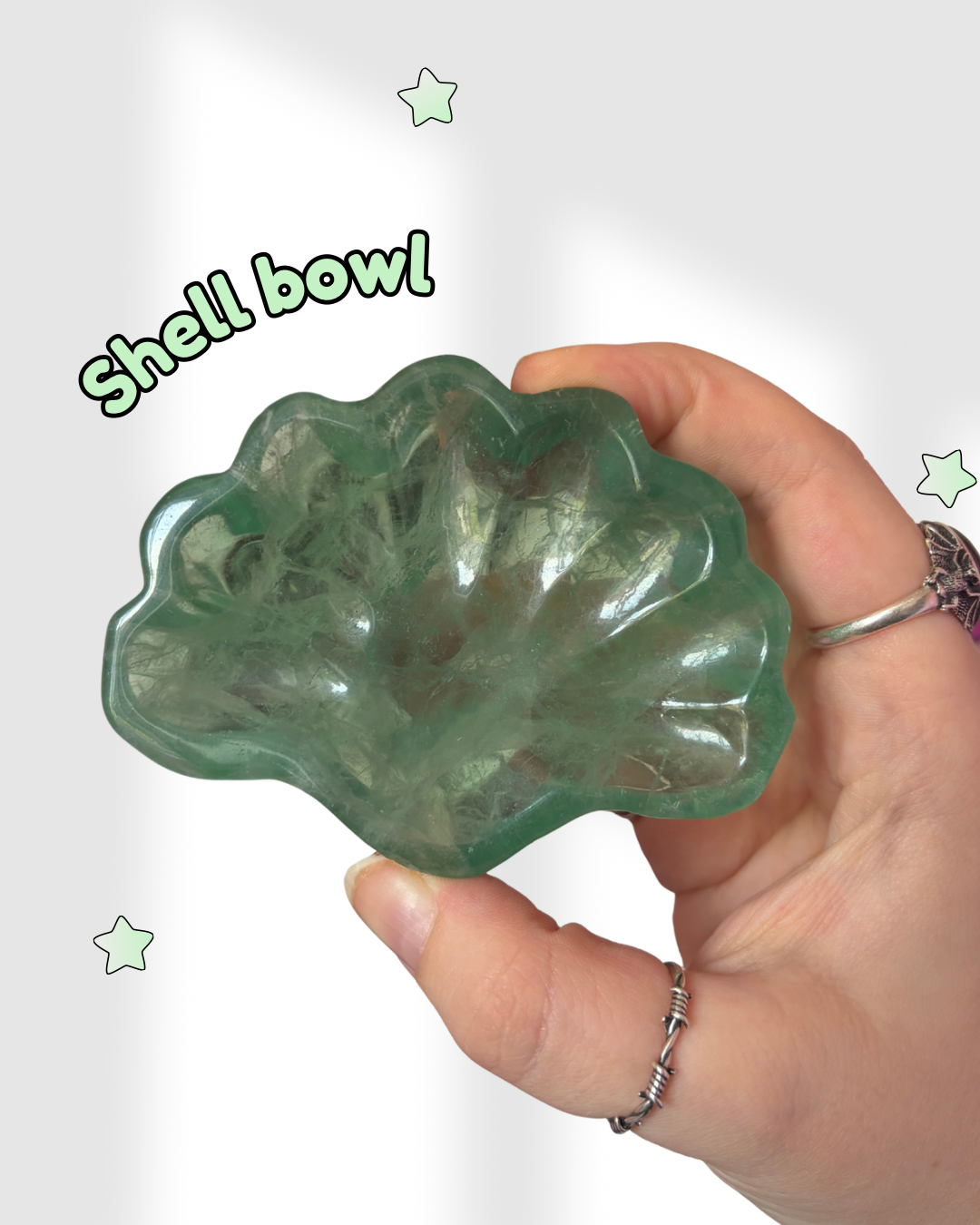 Fluorite Sea Shell Bowl/Trinket Dish