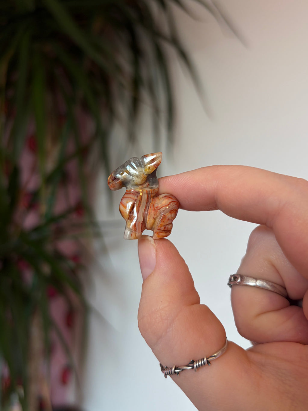 Mini Crazy Lace Agate Donkeys