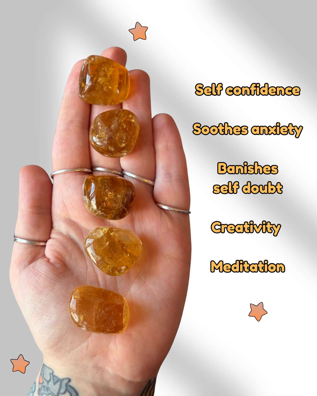 Honey Calcite Tumblestone
