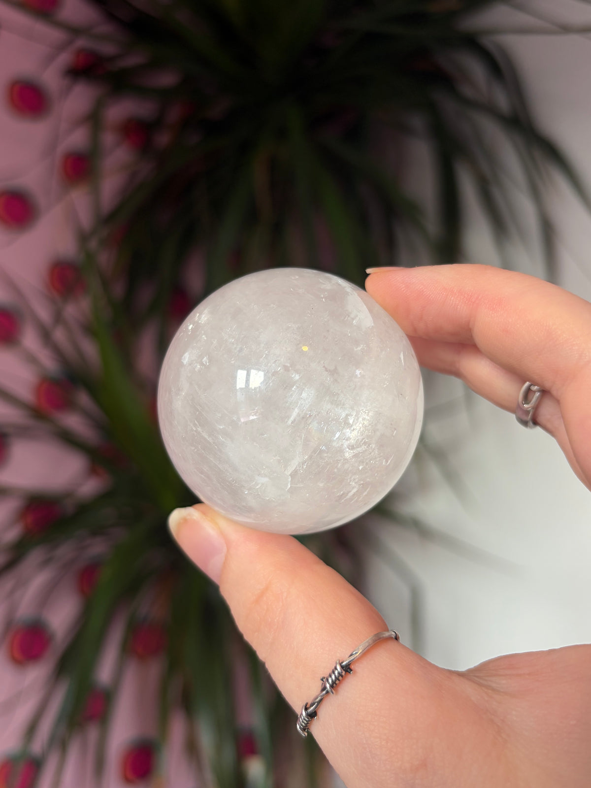 White Calcite Sphere