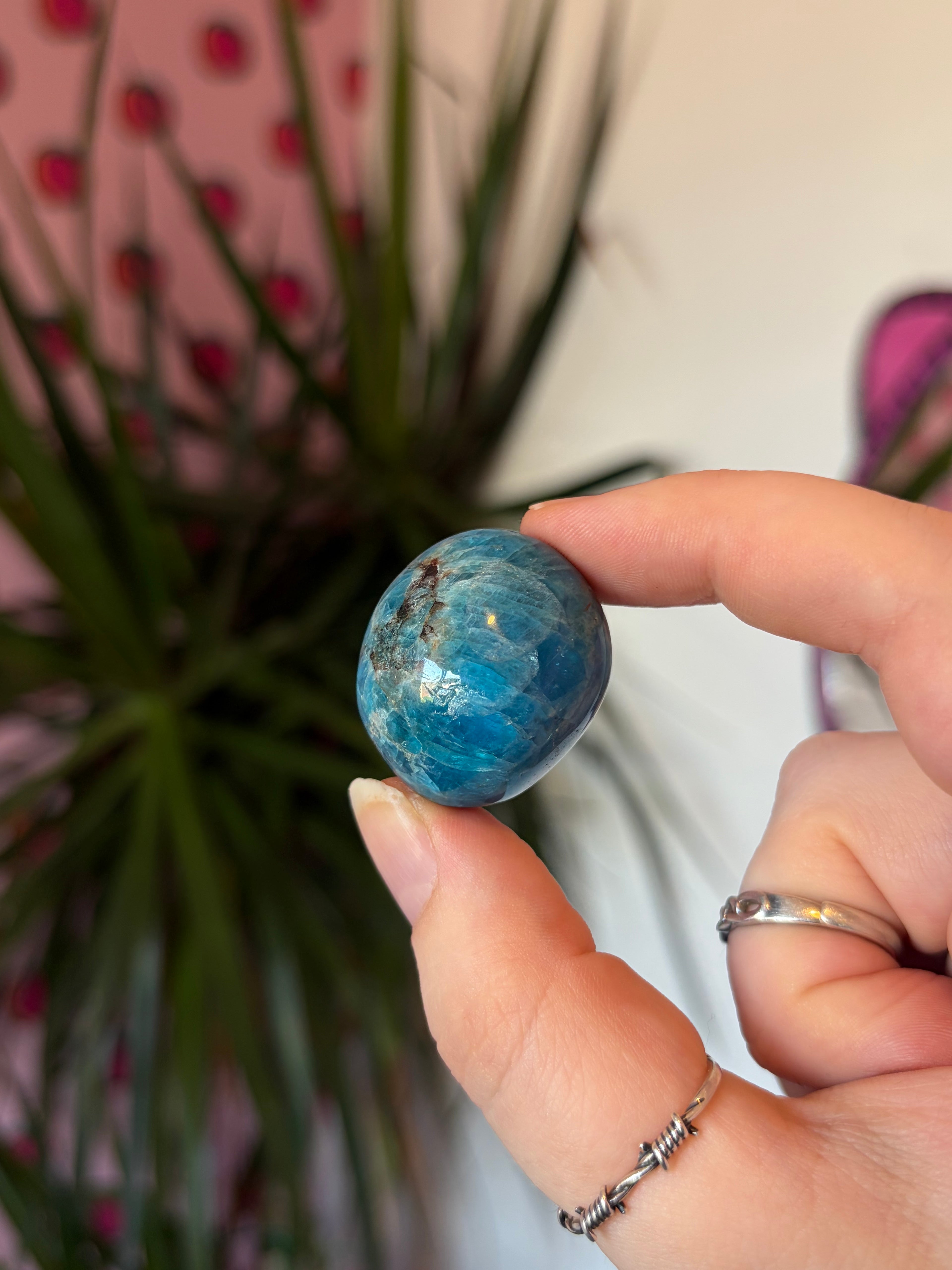 Blue Apatite Tumblestone
