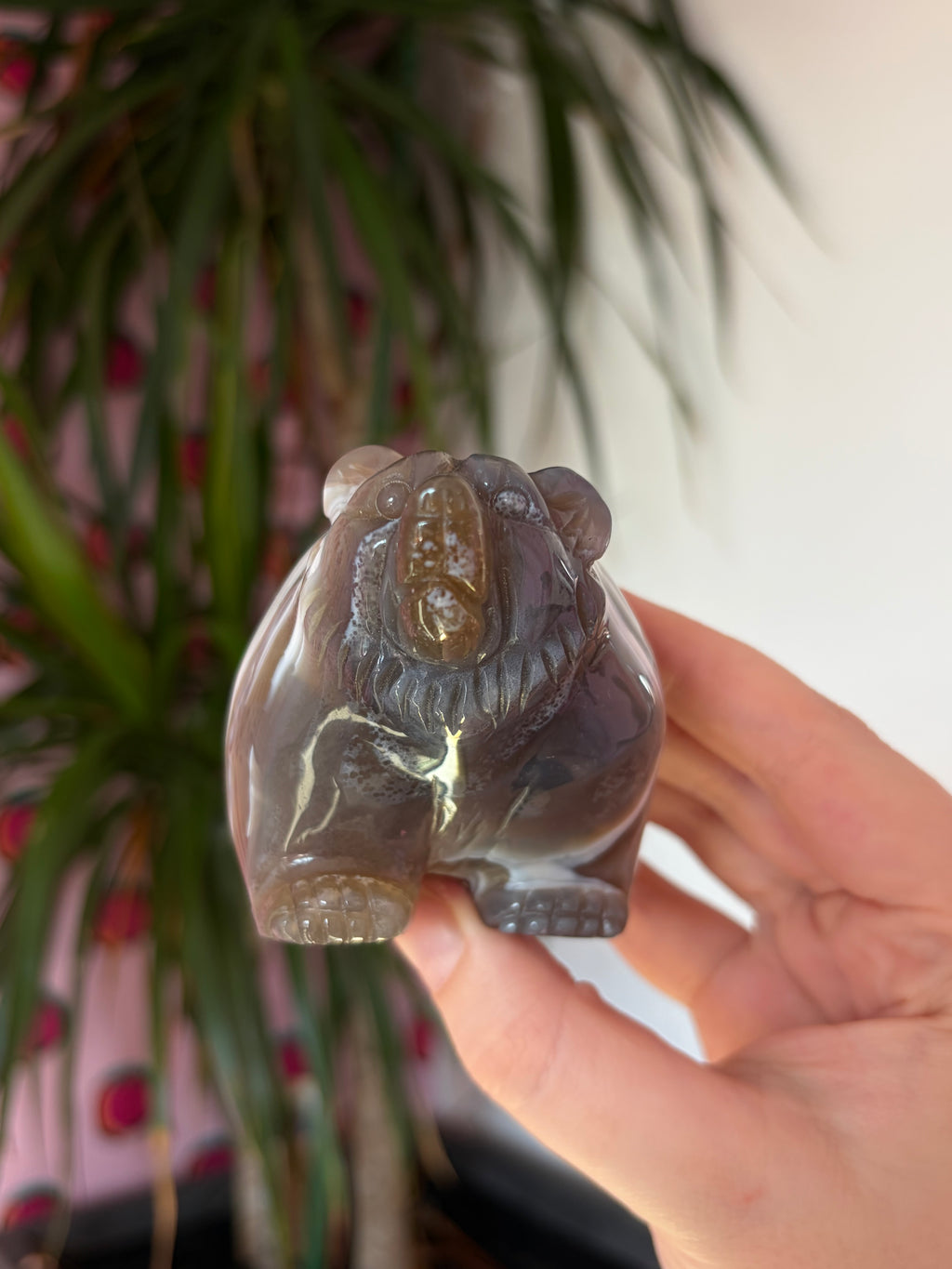 Druzy agate bear