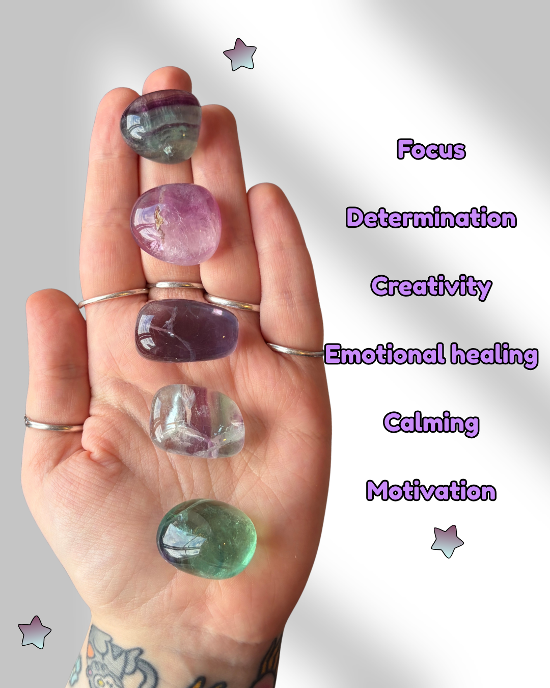 Rainbow Fluorite Tumblestone