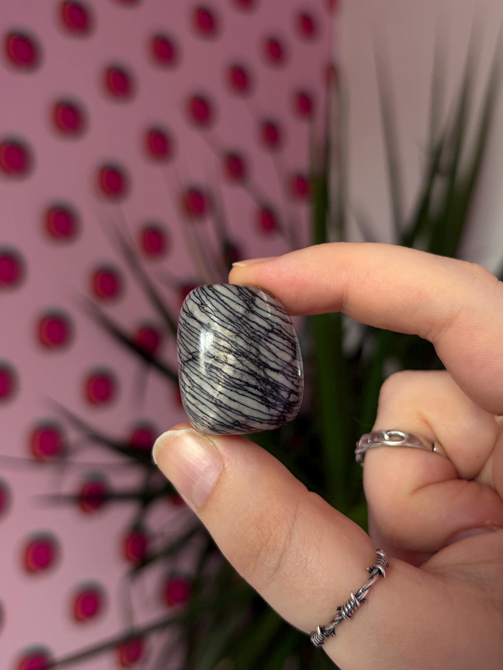Spiderweb Jasper Tumblestone