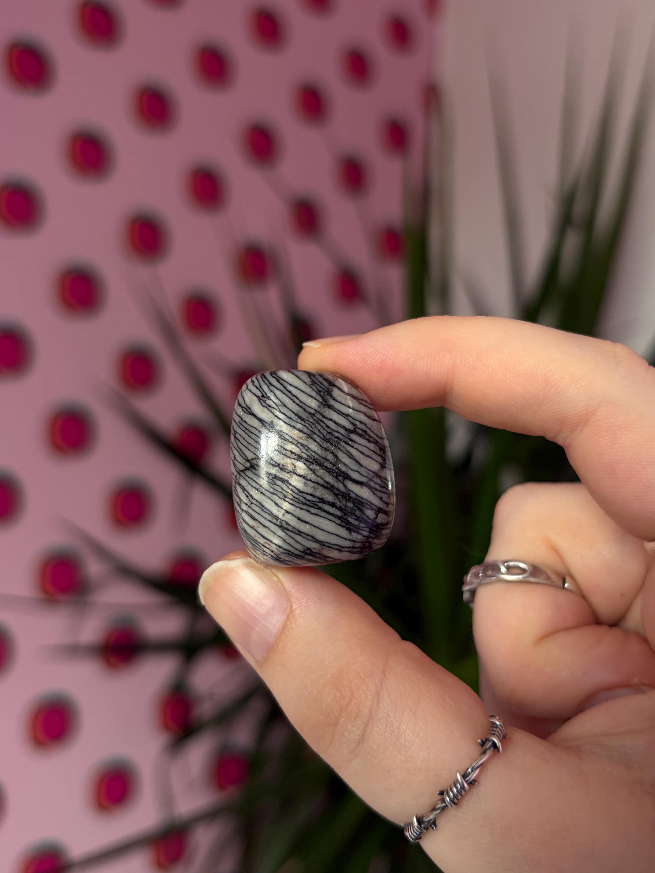 Spiderweb Jasper Tumblestone