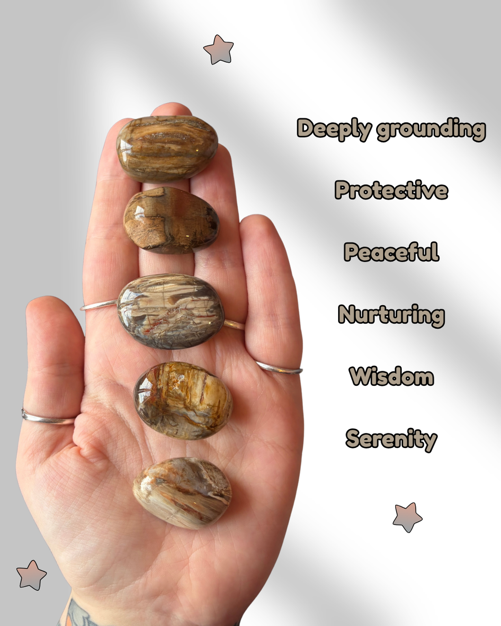 Fossil Wood Tumblestone