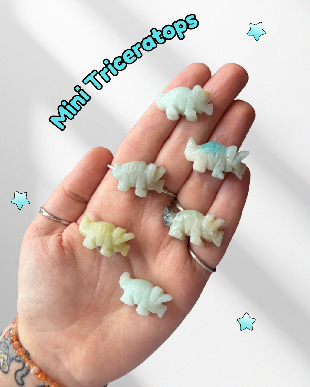 Mini Caribbean Calcite Triceratops