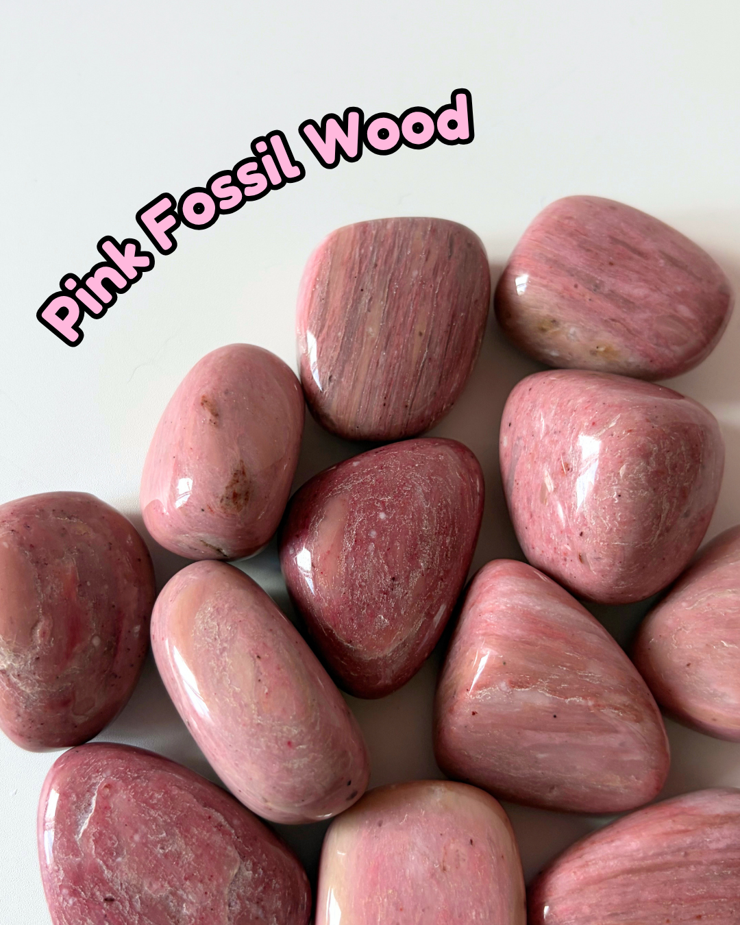 Pink Fossil Wood Tumblestone