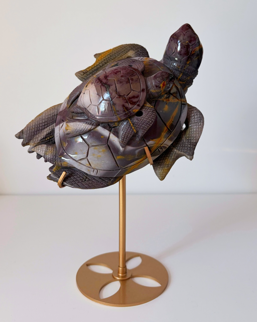 Big Mookaite Turtle on Custom stand