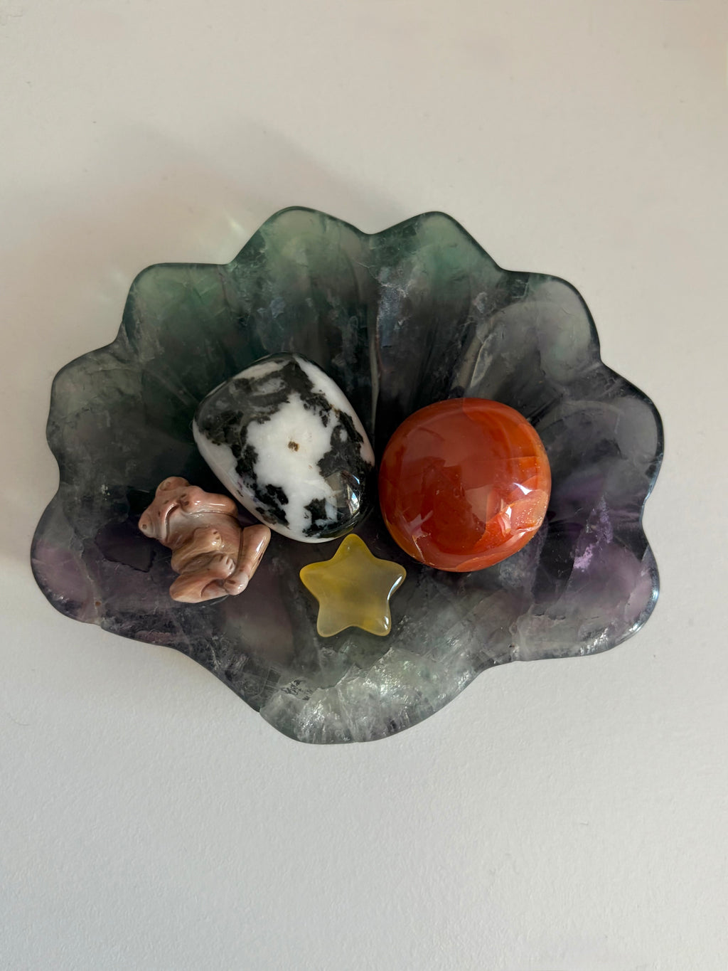 Fluorite Sea Shell Bowl/Trinket Dish