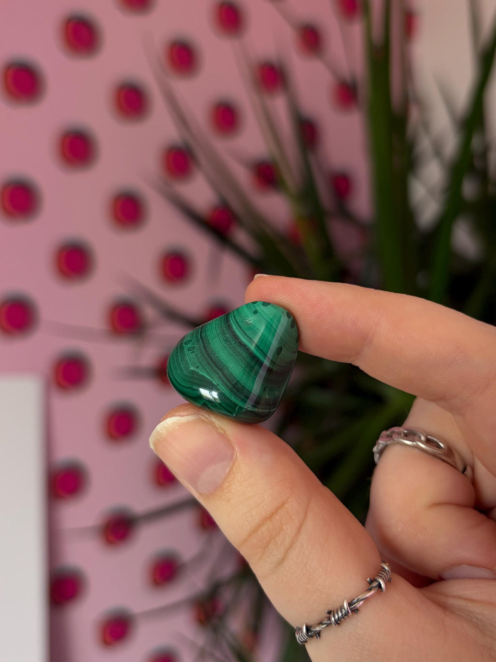 Malachite Crystal Tumblestone