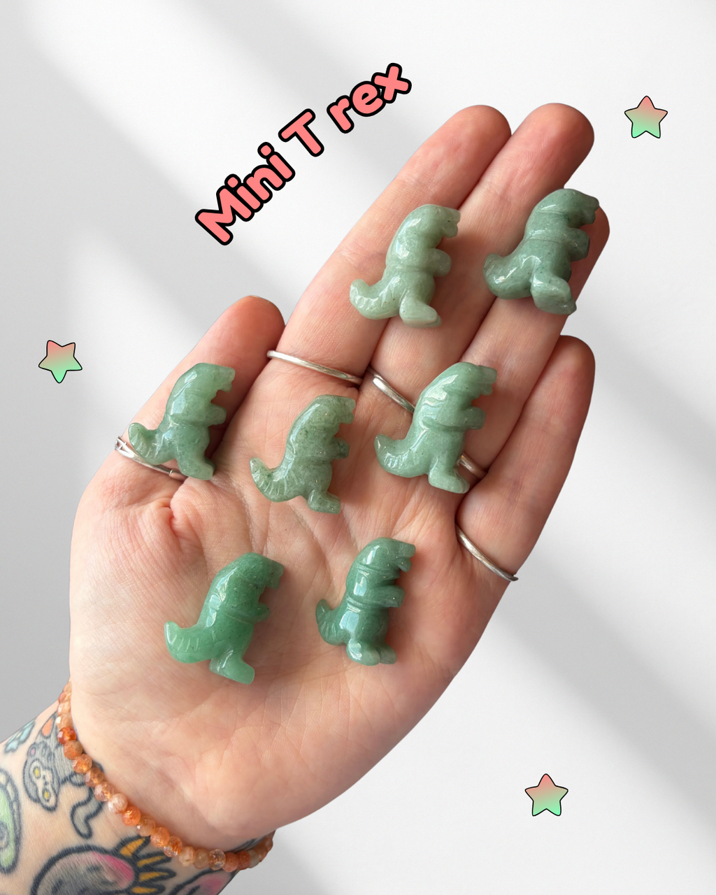 Mini Green Aventurine T Rex