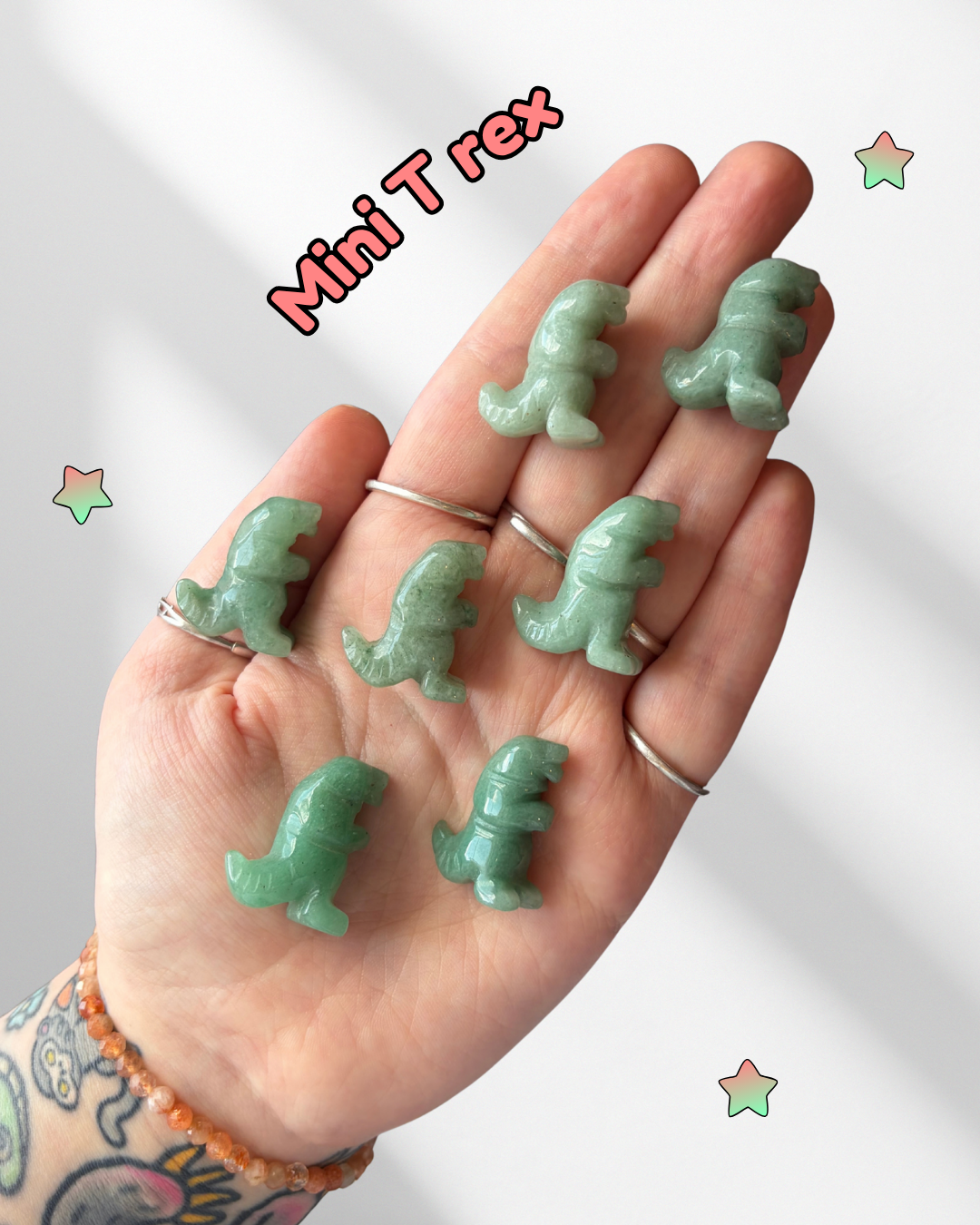 Mini Green Aventurine T Rex