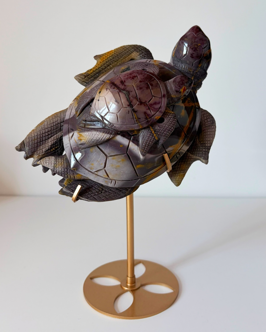 Big Mookaite Turtle on Custom stand