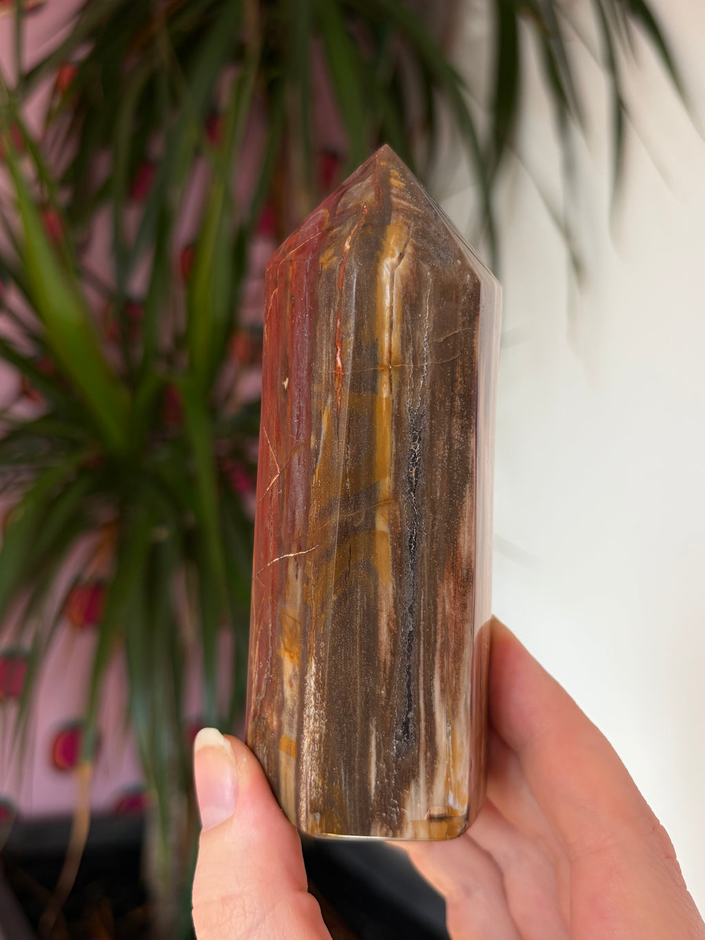 Chunky fossil wood tower