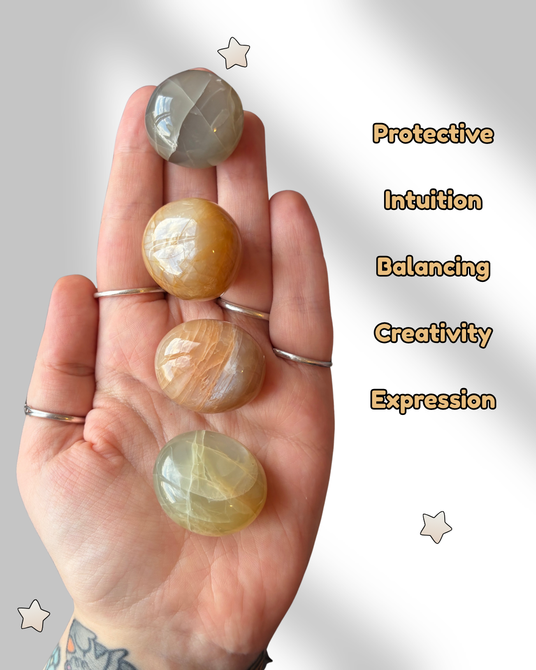 Flashy Moonstone Tumblestone