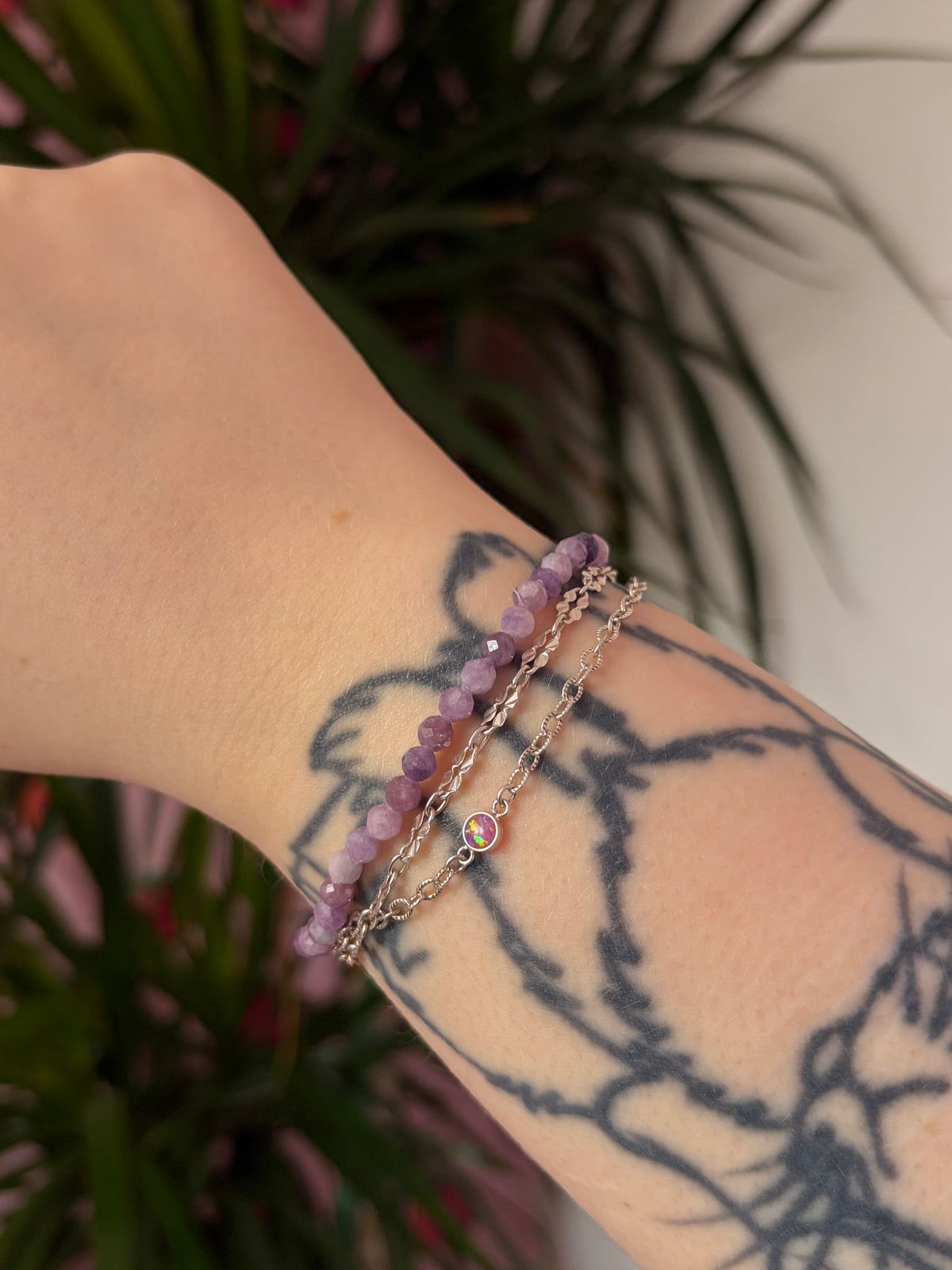 Lepidolite Faceted Bracelet