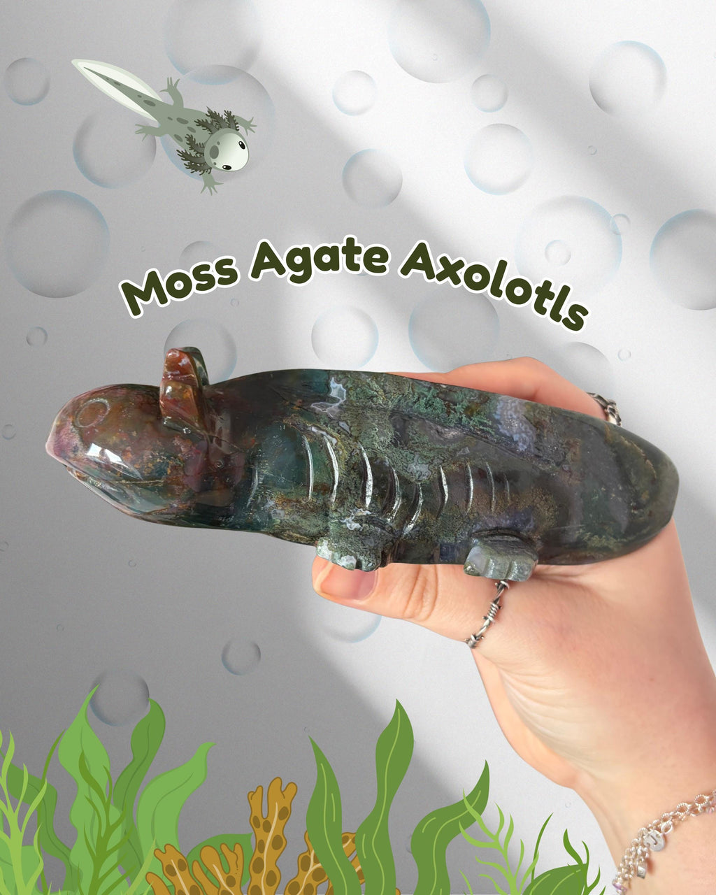 Moss Agate Axolotls