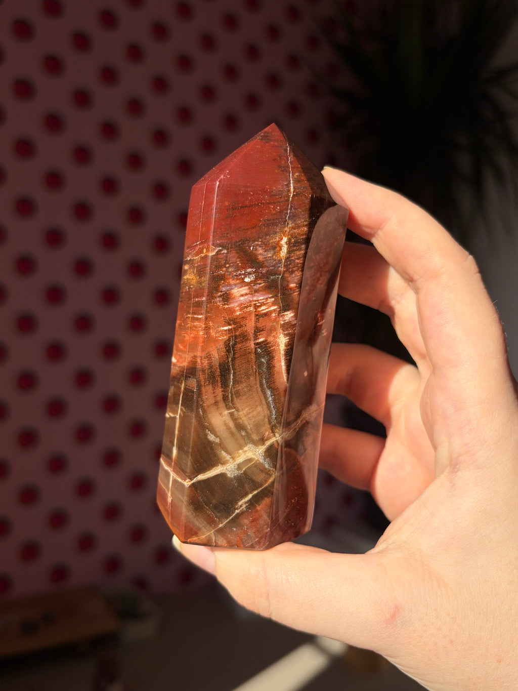 Chunky fossil wood tower