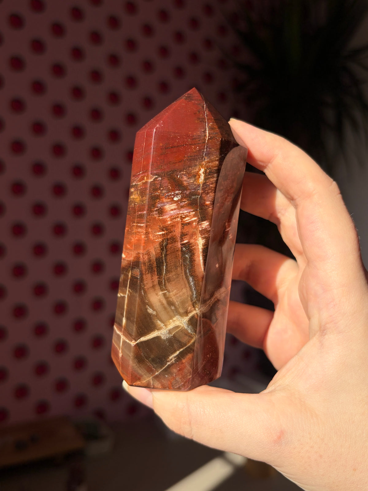 Chunky fossil wood tower