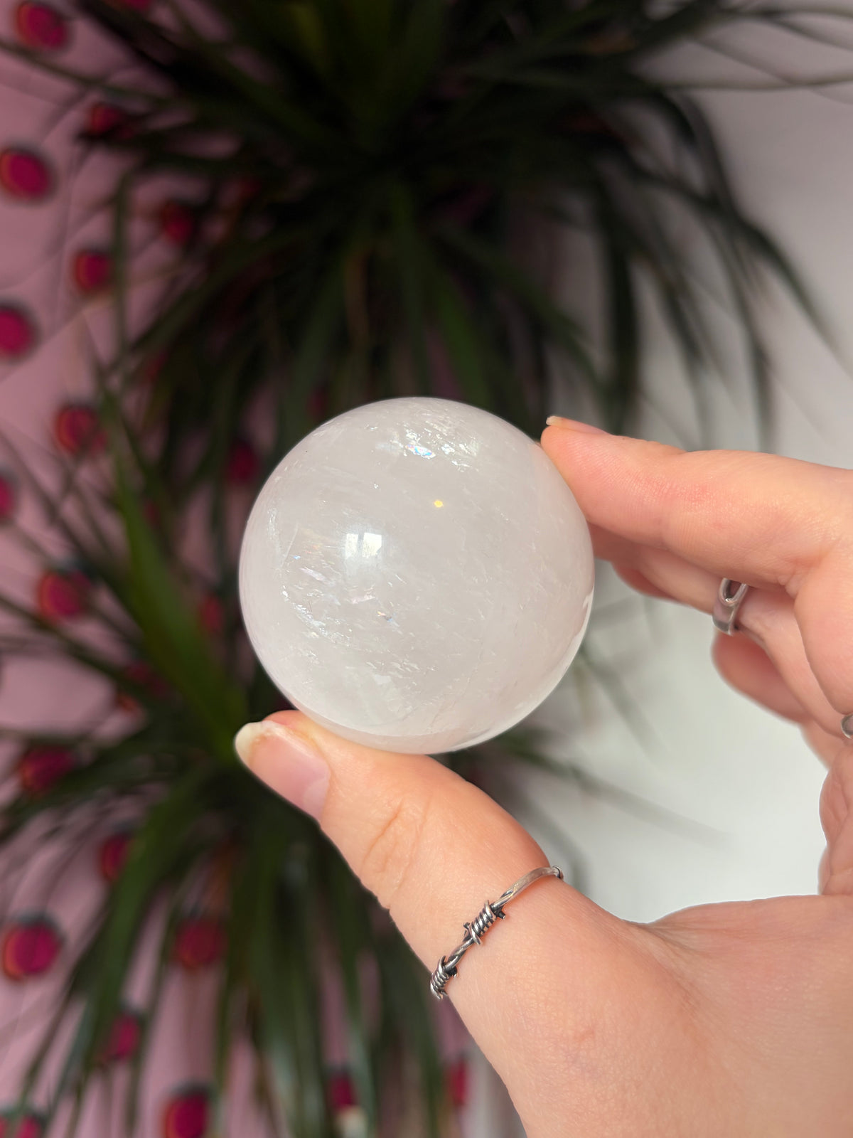 White Calcite Sphere
