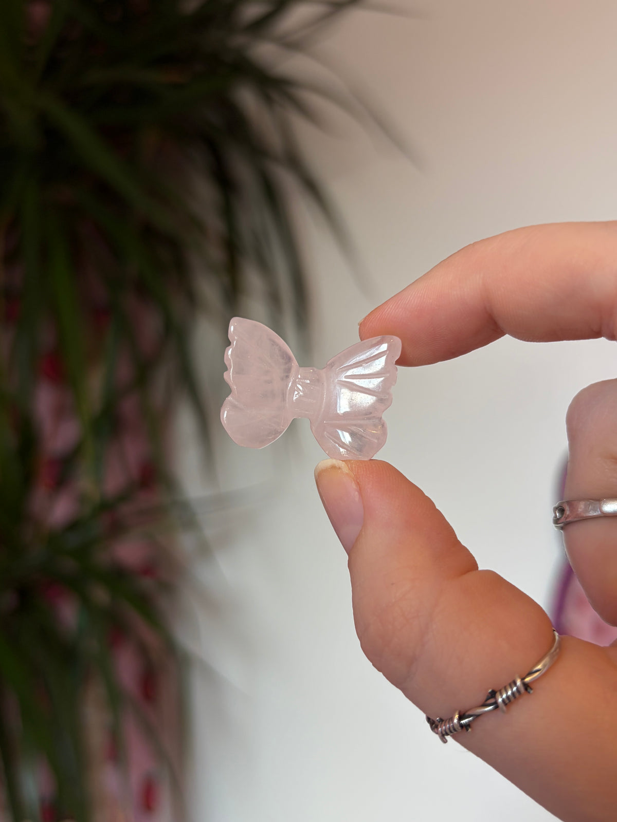 Mini Rose Quartz Butterflies