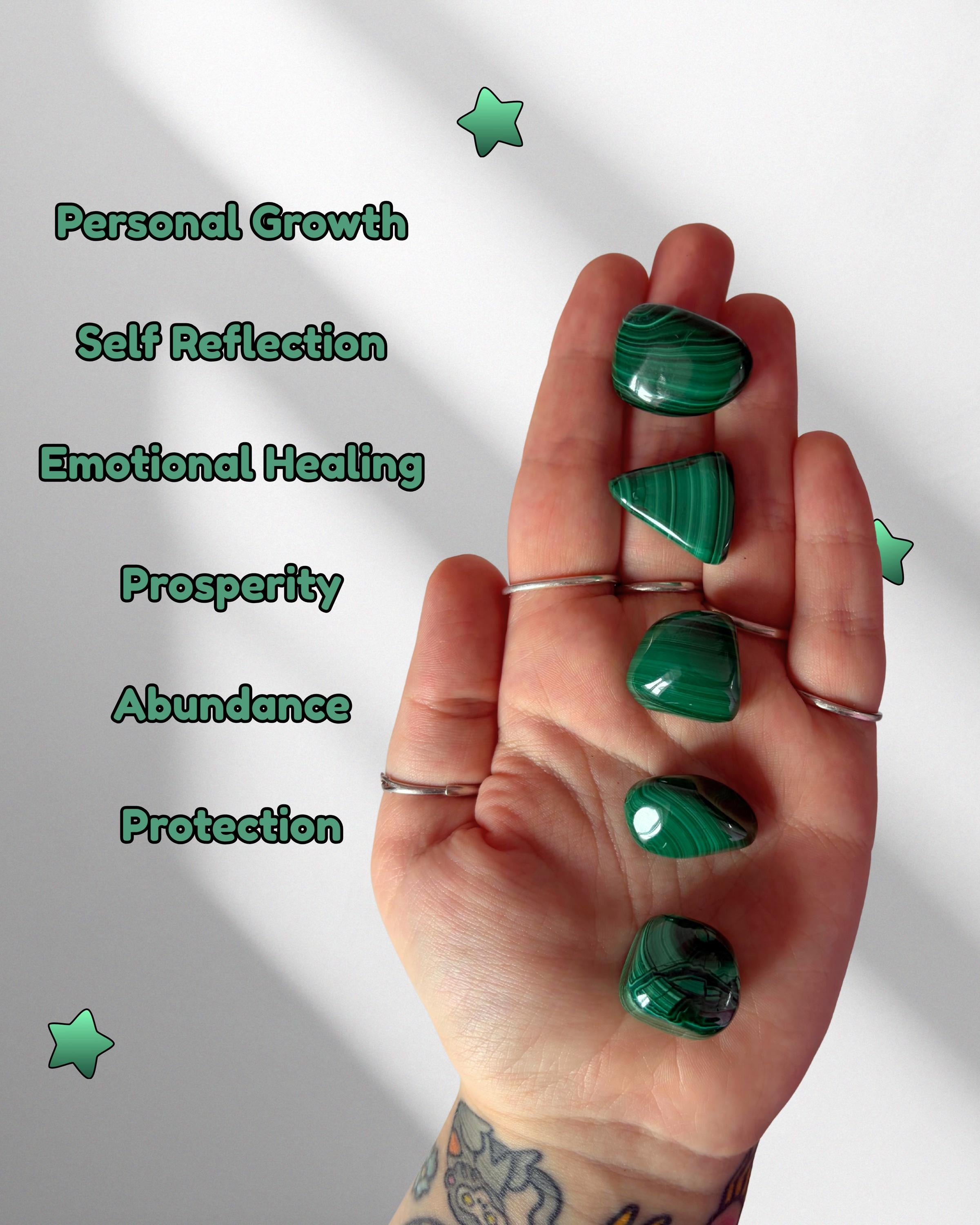 Malachite Crystal Tumblestone