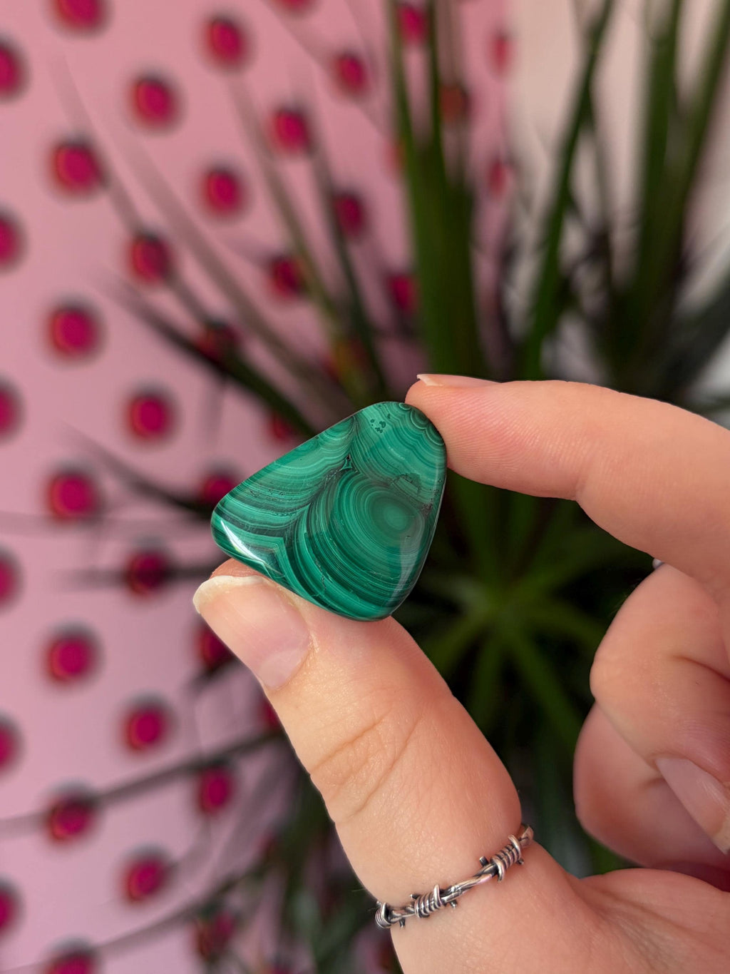 Malachite Crystal Tumblestone