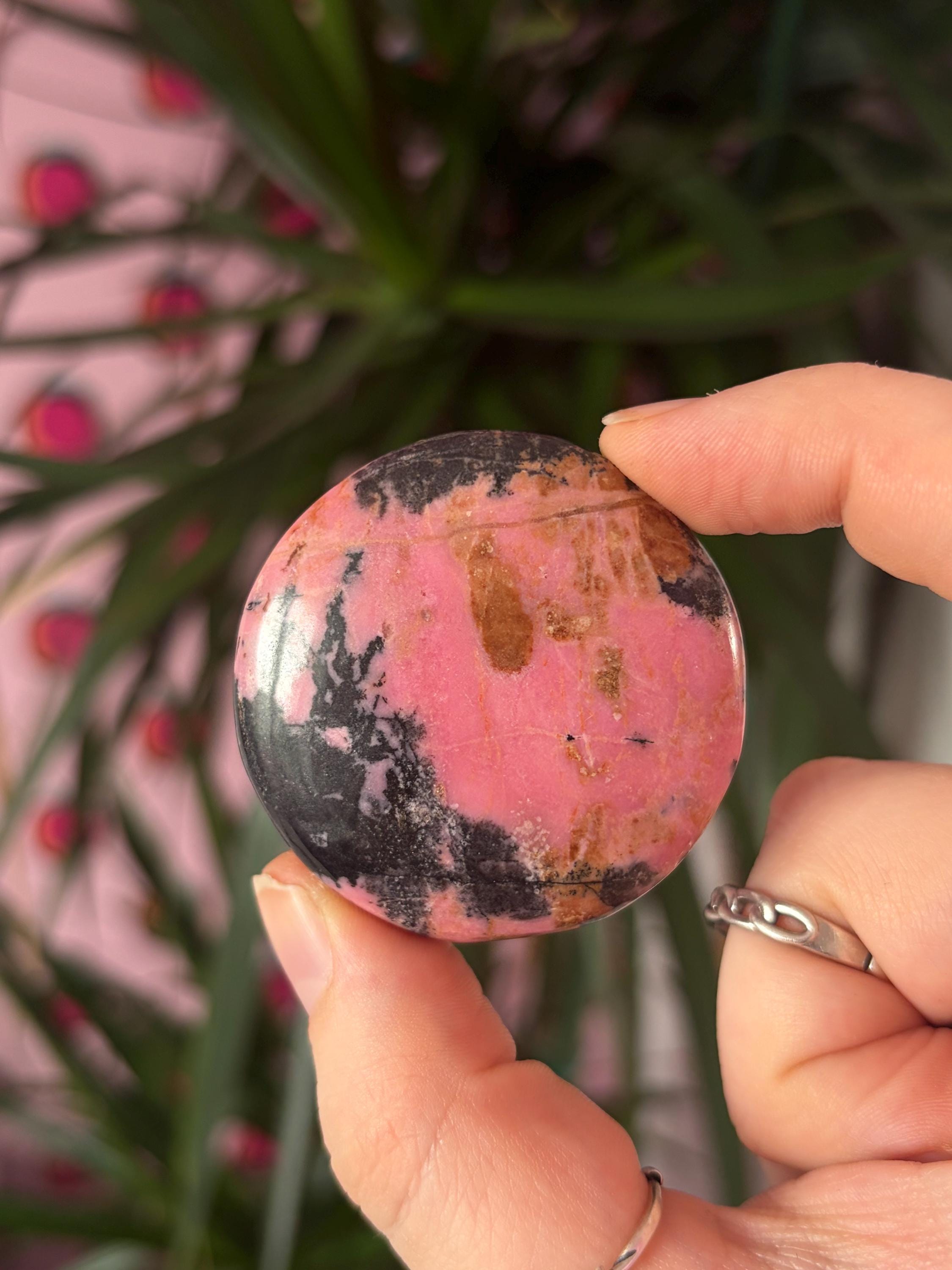Rhodonite Button Palmstones - Pick Your Own