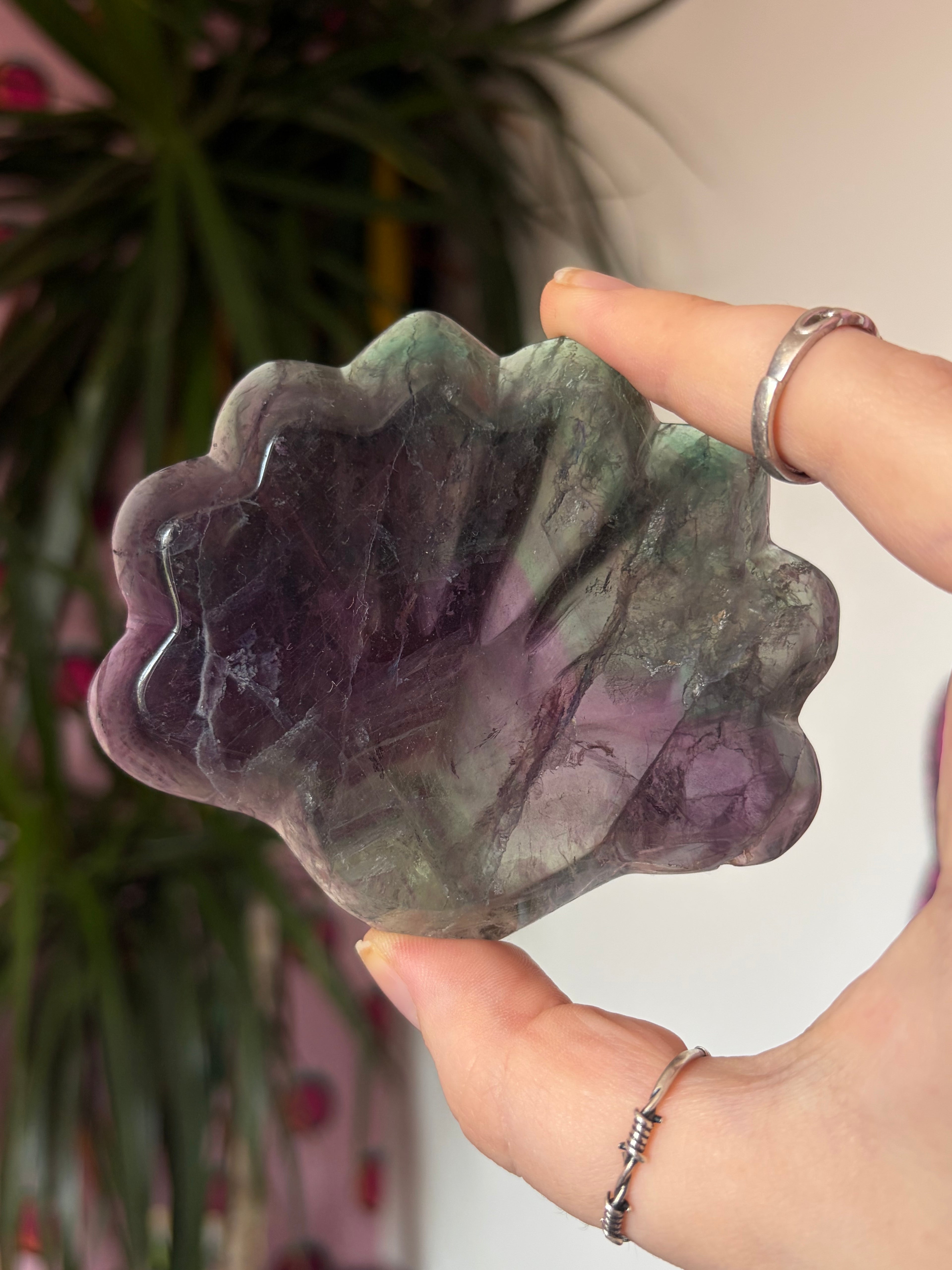 Fluorite Sea Shell Bowl/Trinket Dish