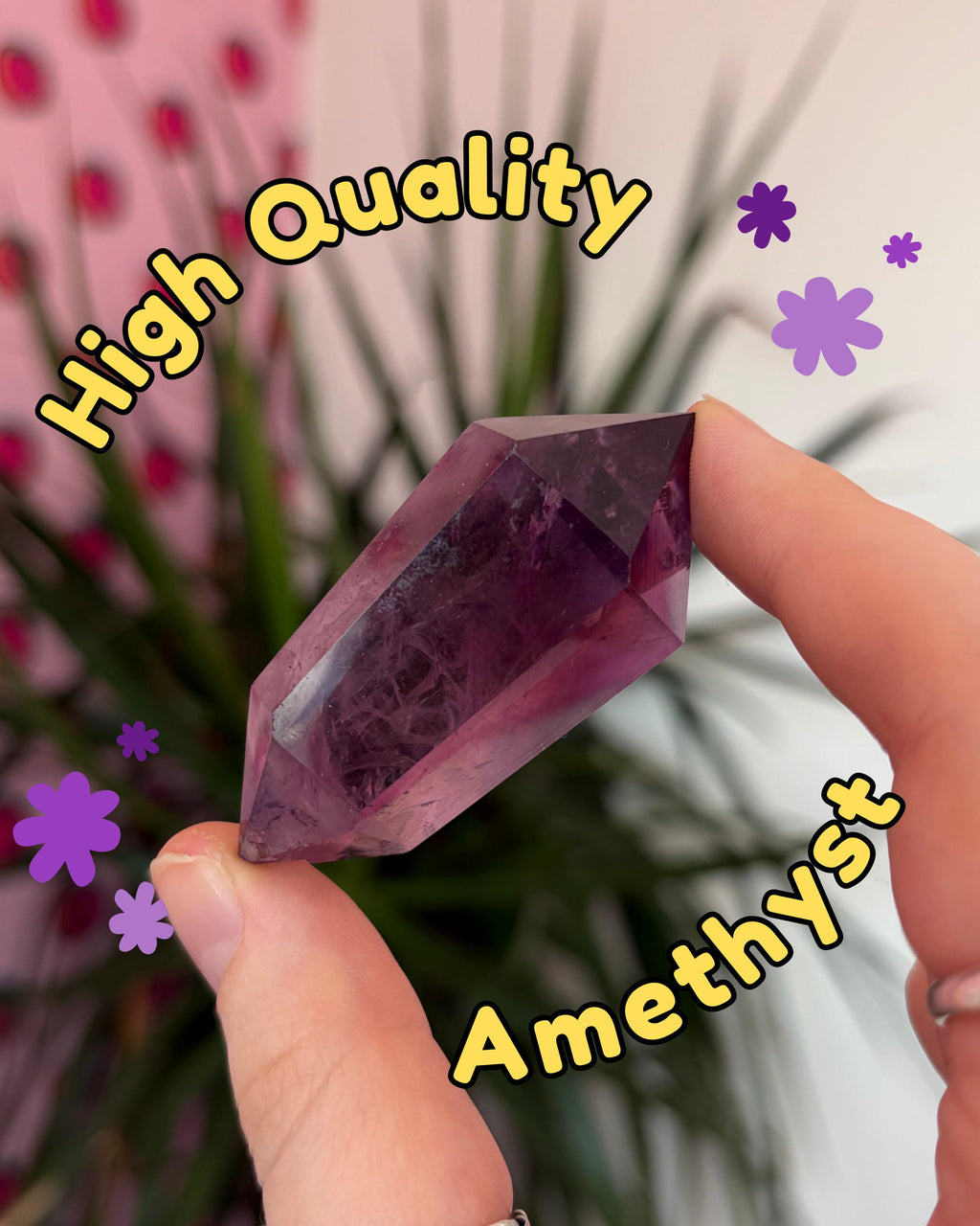Double Terminated Amethyst Point