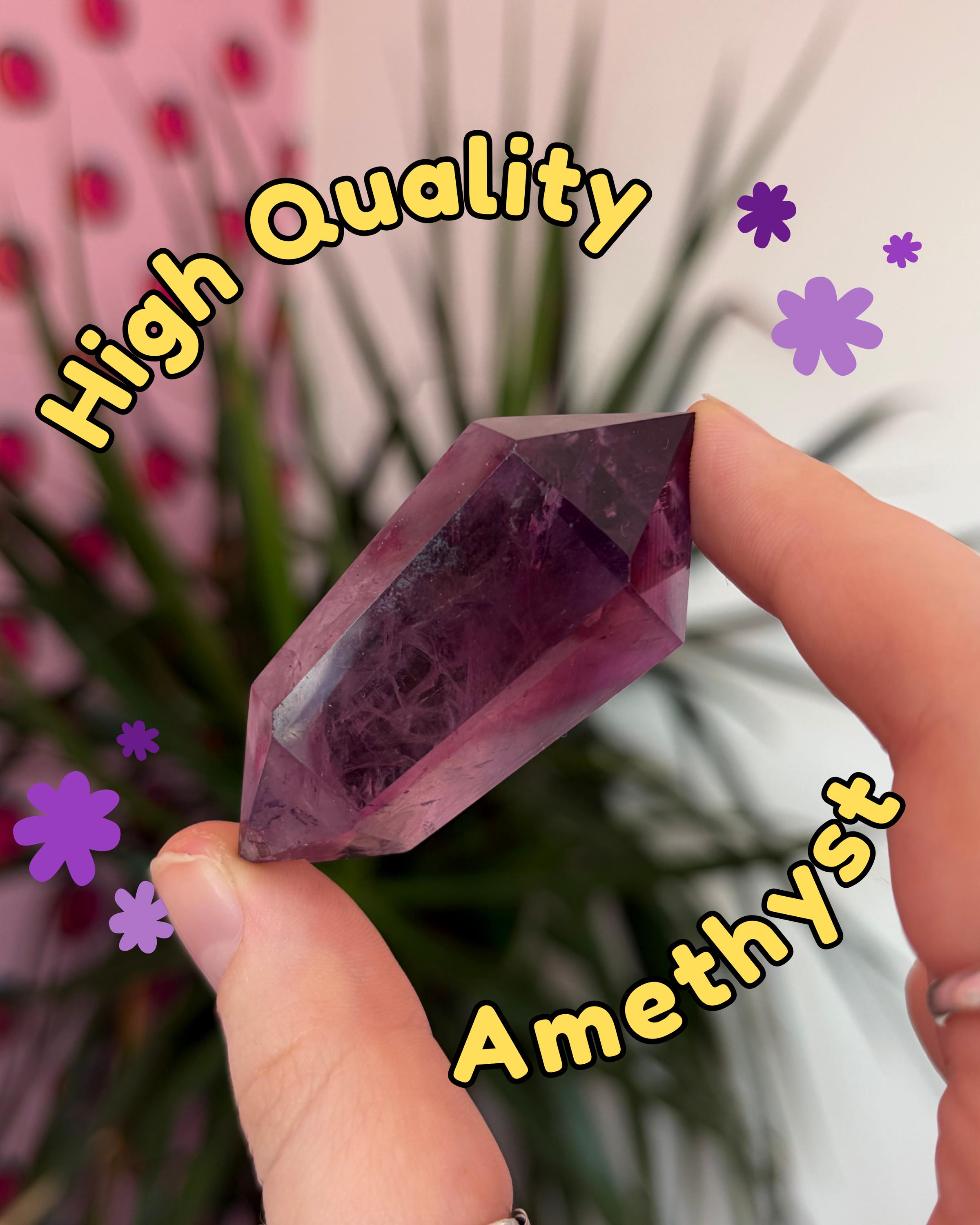 Double Terminated Amethyst Point