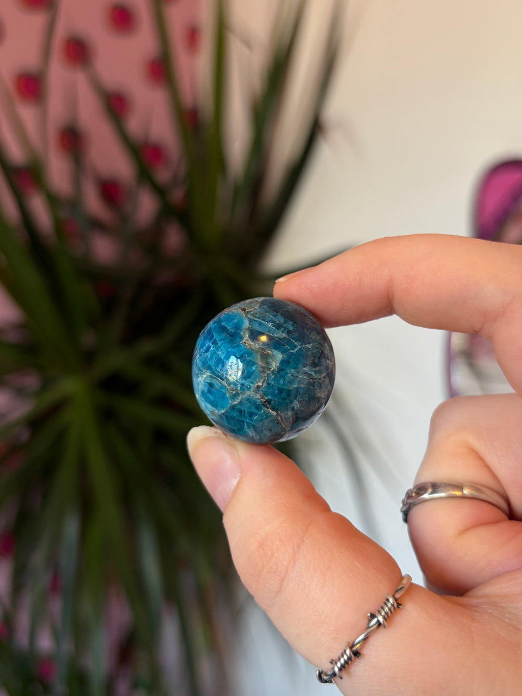 Blue Apatite Tumblestone
