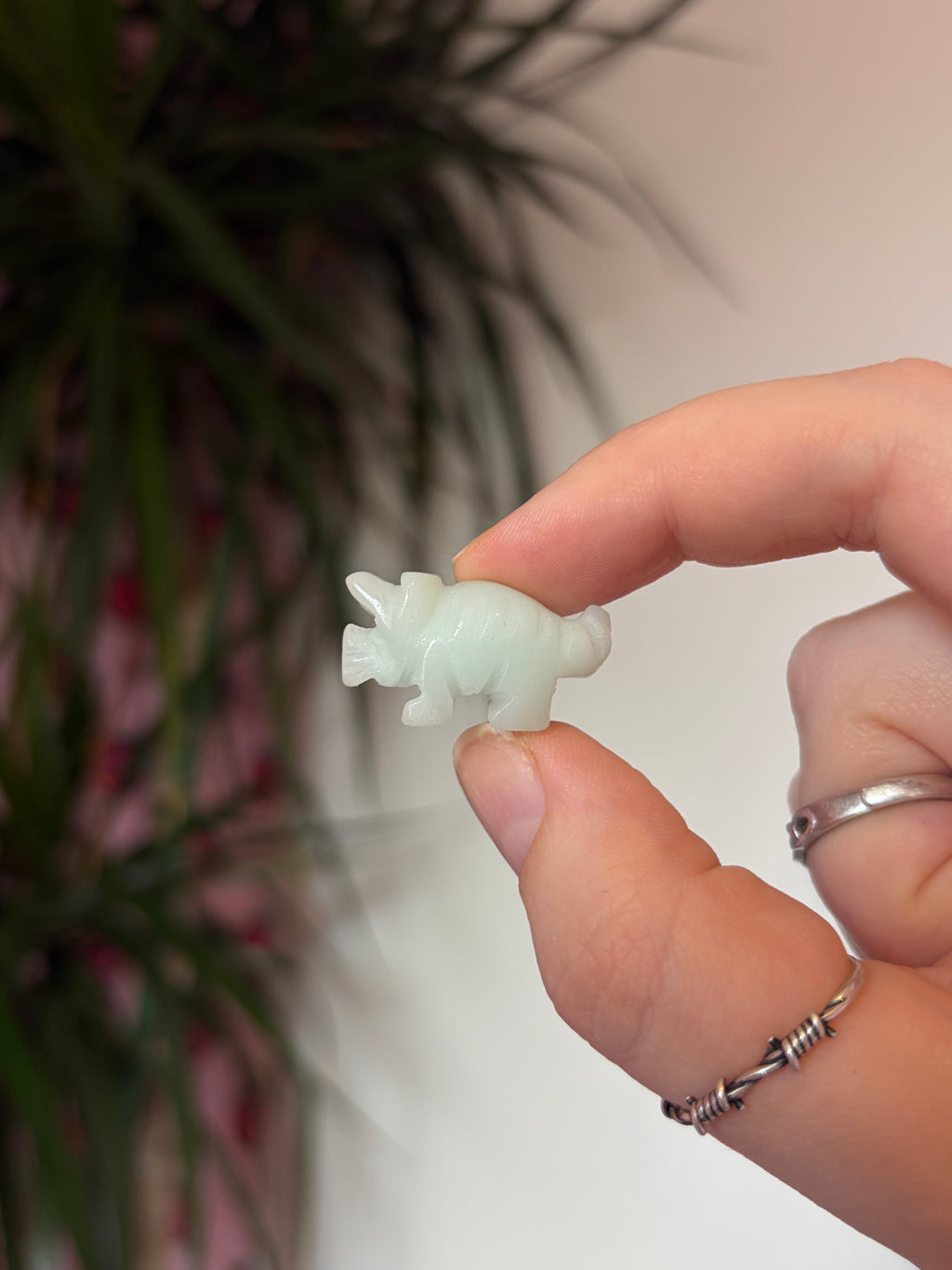 Mini Caribbean Calcite Triceratops