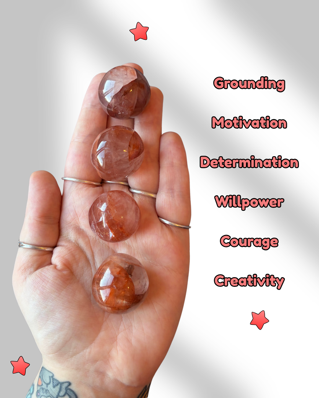 Fire Quartz Tumblestone