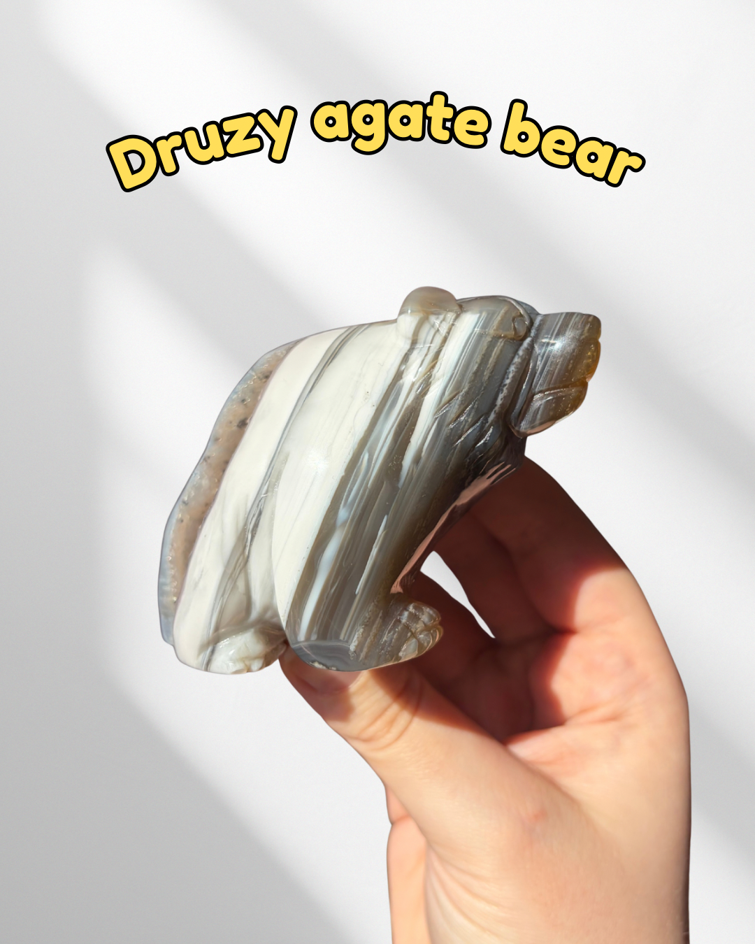 Druzy agate bear