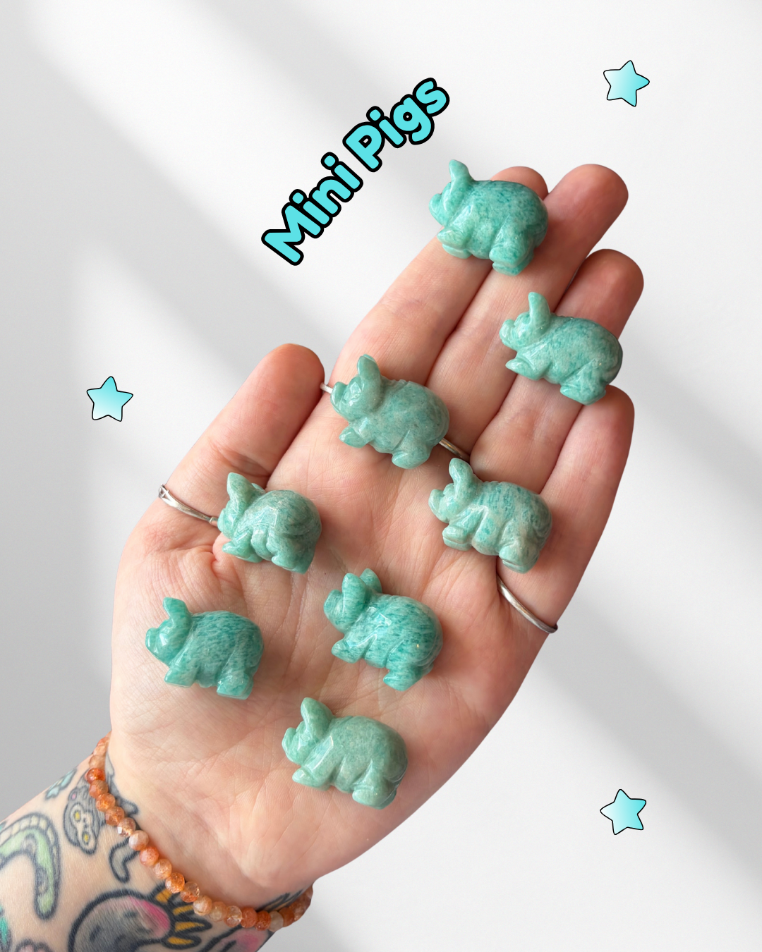 Mini Amazonite Pigs