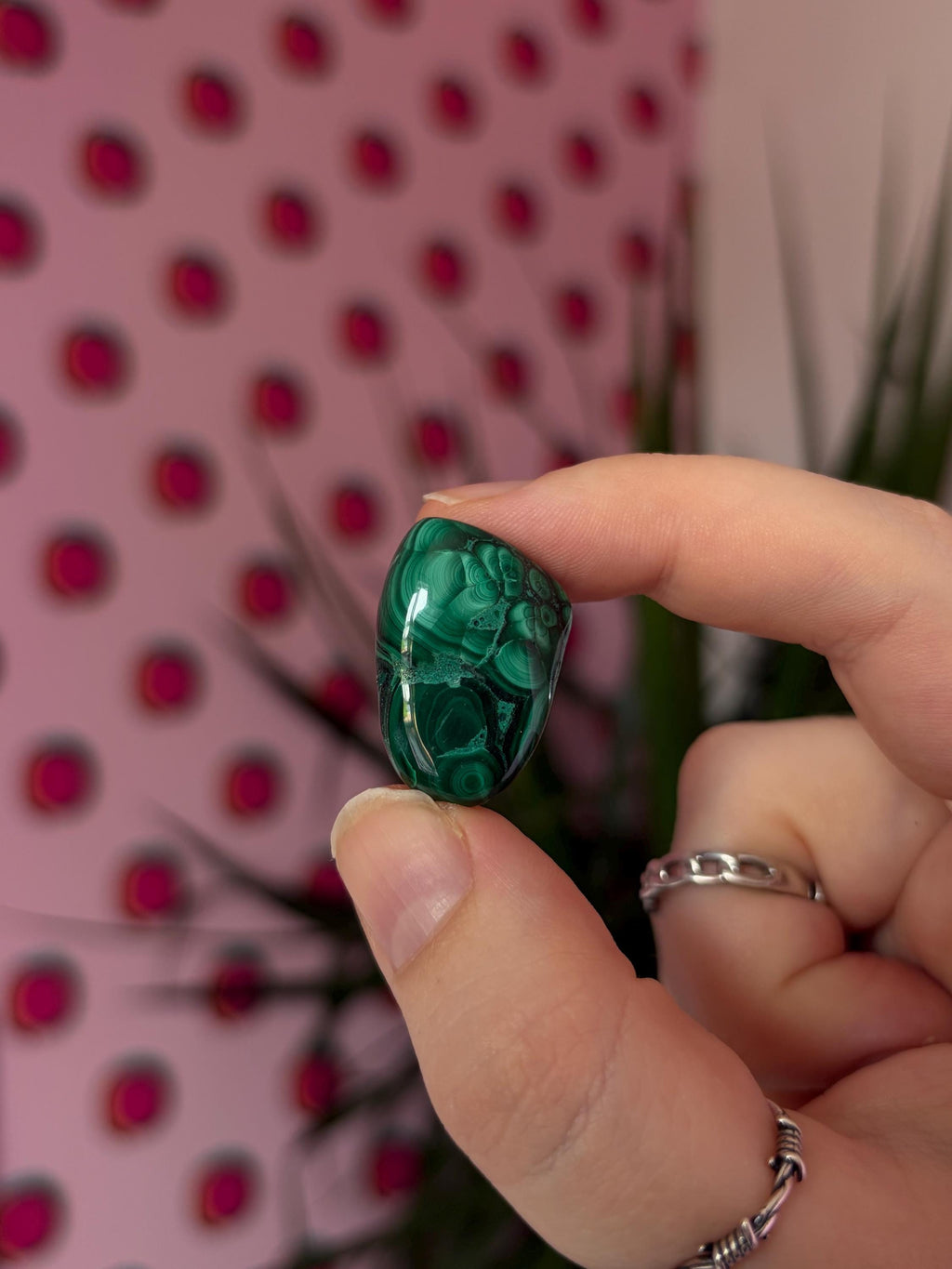 Malachite Crystal Tumblestone