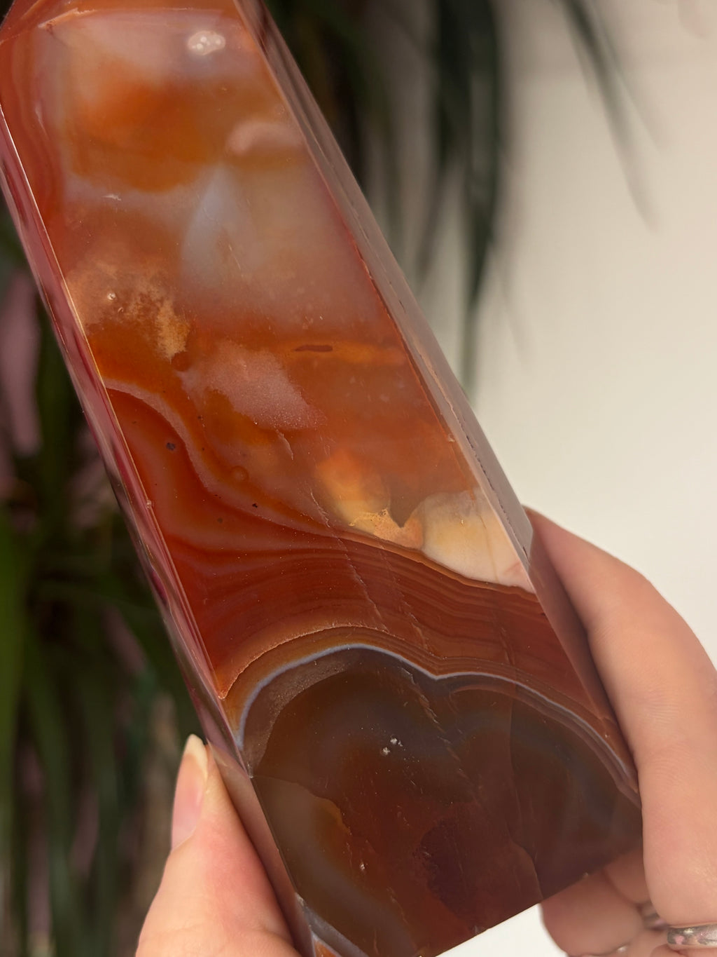 Carnelian Tower with Quartz back