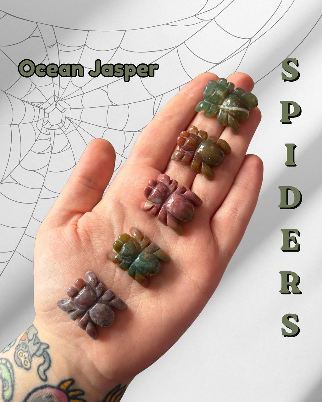 Mini Sea Jasper Spiders