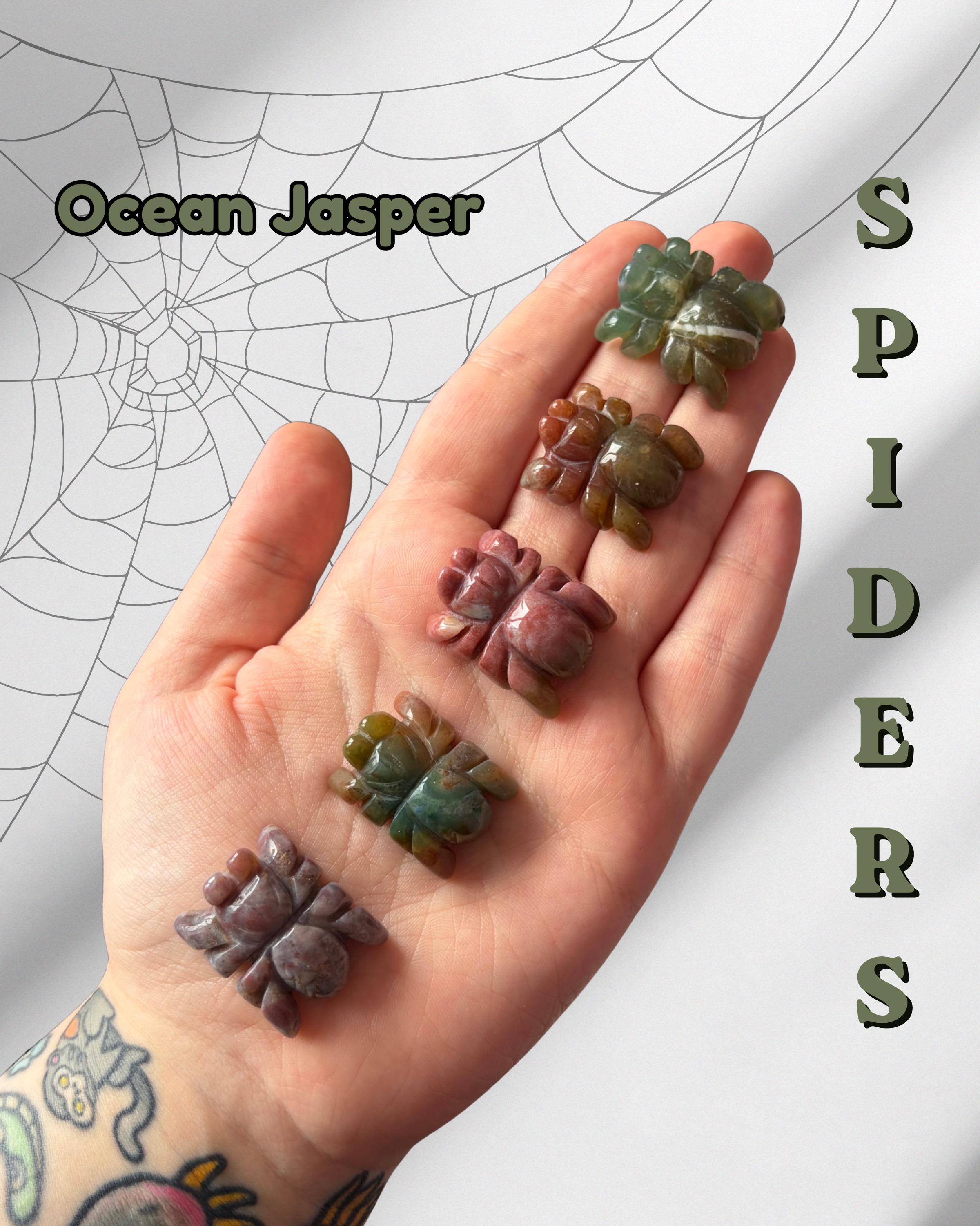 Mini Sea Jasper Spiders