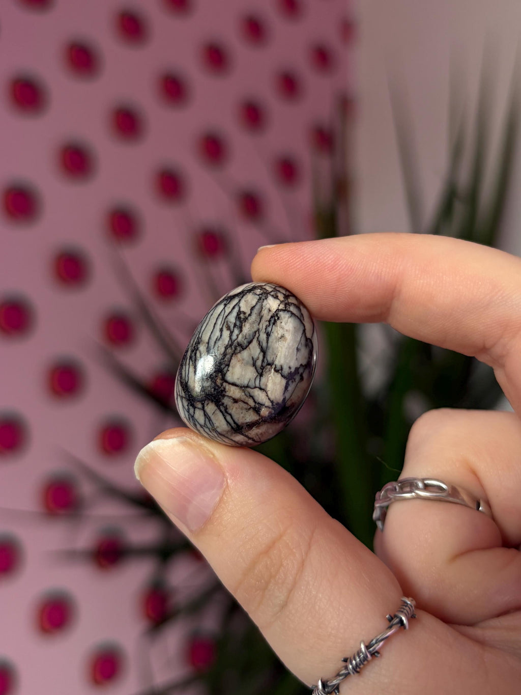 Spiderweb Jasper Tumblestone