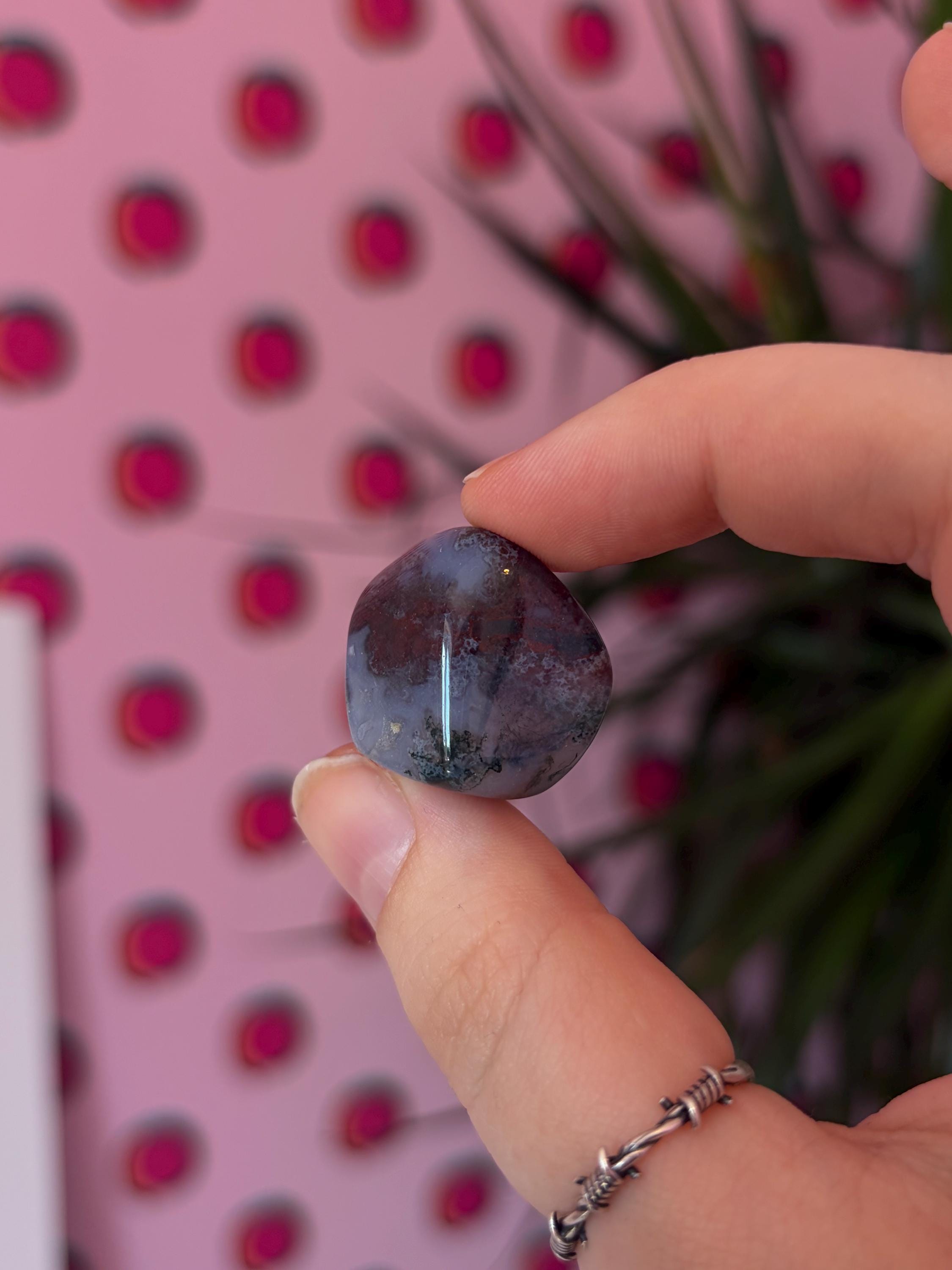 Moss Agate Tumblestone