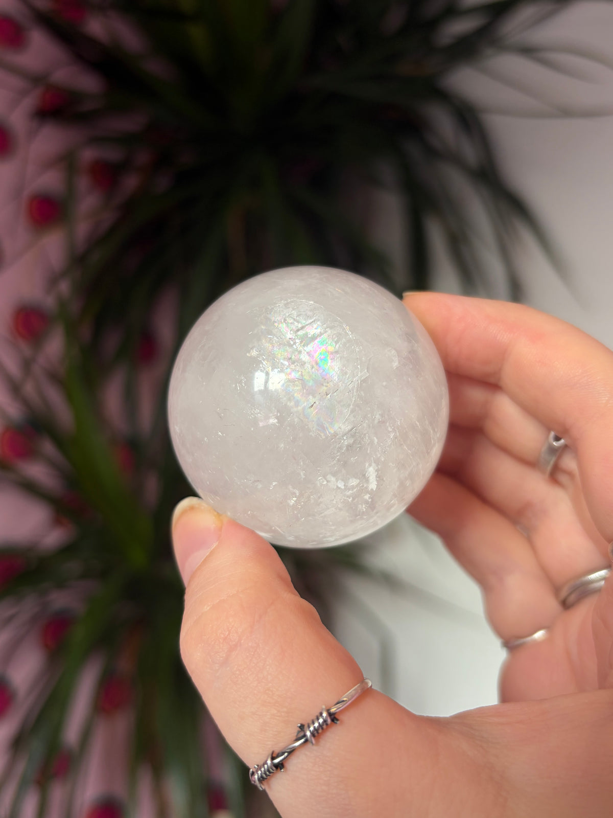 White Calcite Sphere