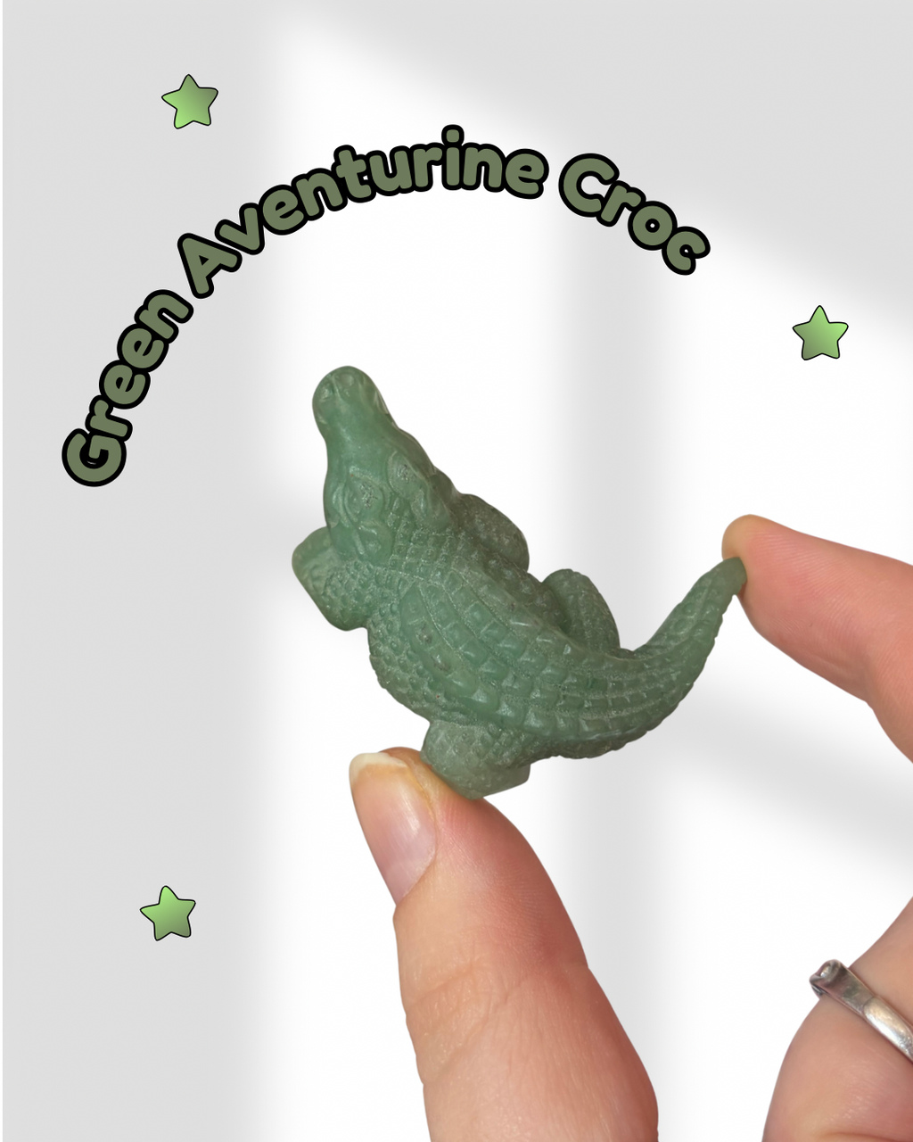 Green Aventurine Crocodile