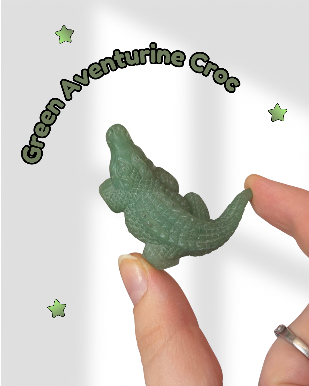Green Aventurine Crocodile